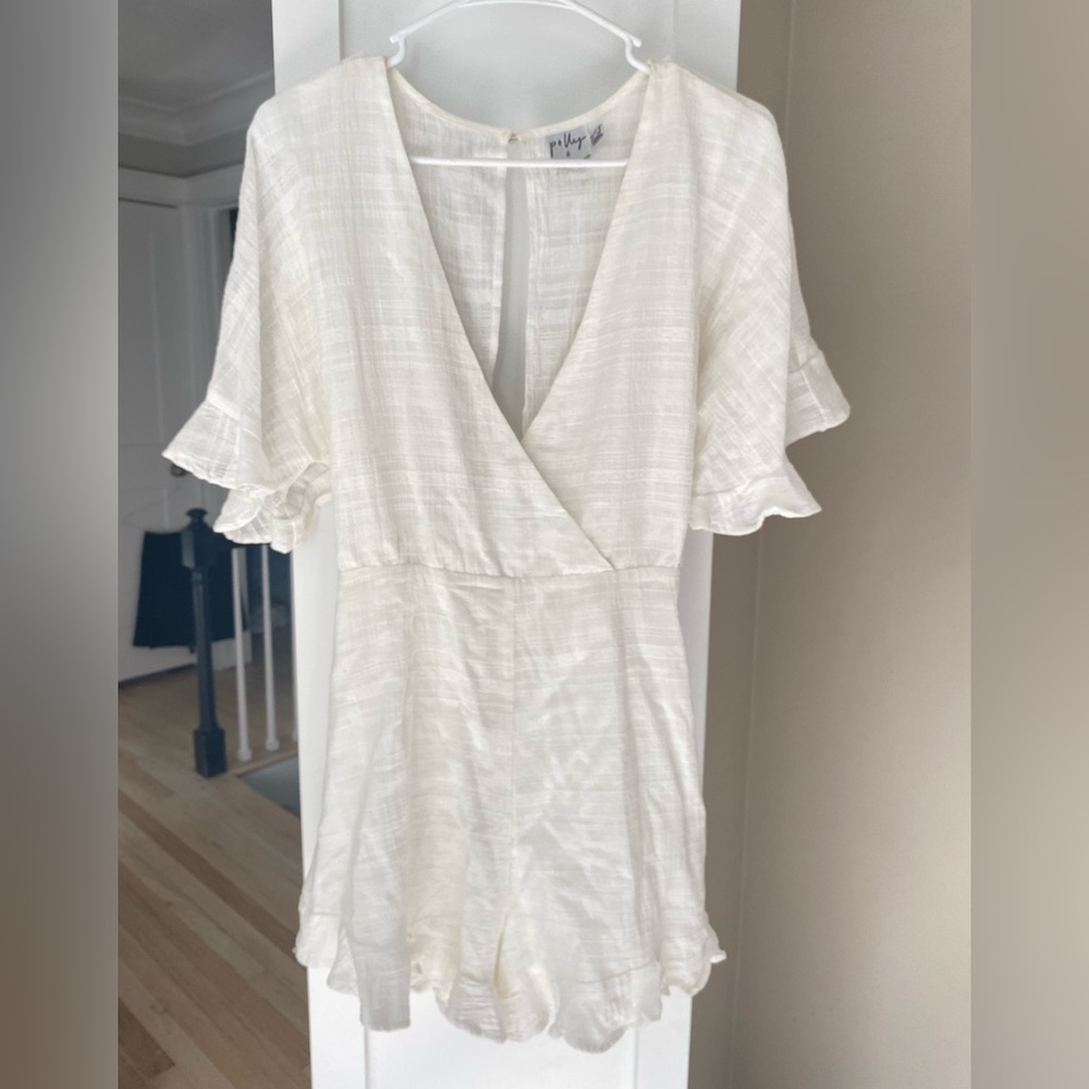 White princess Polly romper